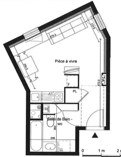 Photo — Appartement T1 bis au dernier étage
